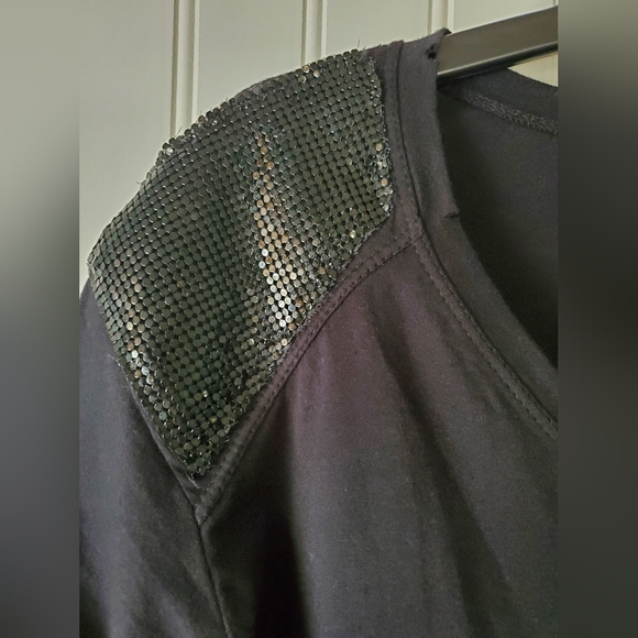 Mynk Black Top Women's Sz L - Picture 3 of 4